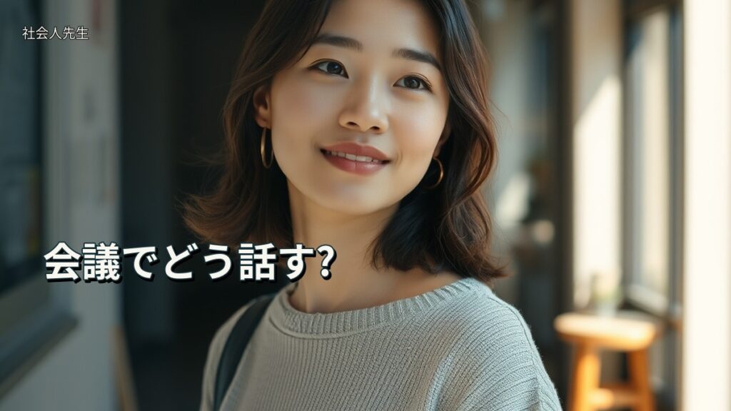 会議でどう話す?