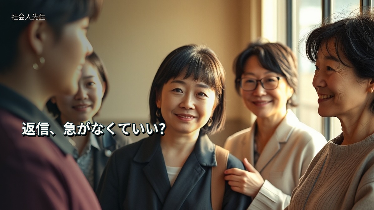 返信、急がなくていい?
