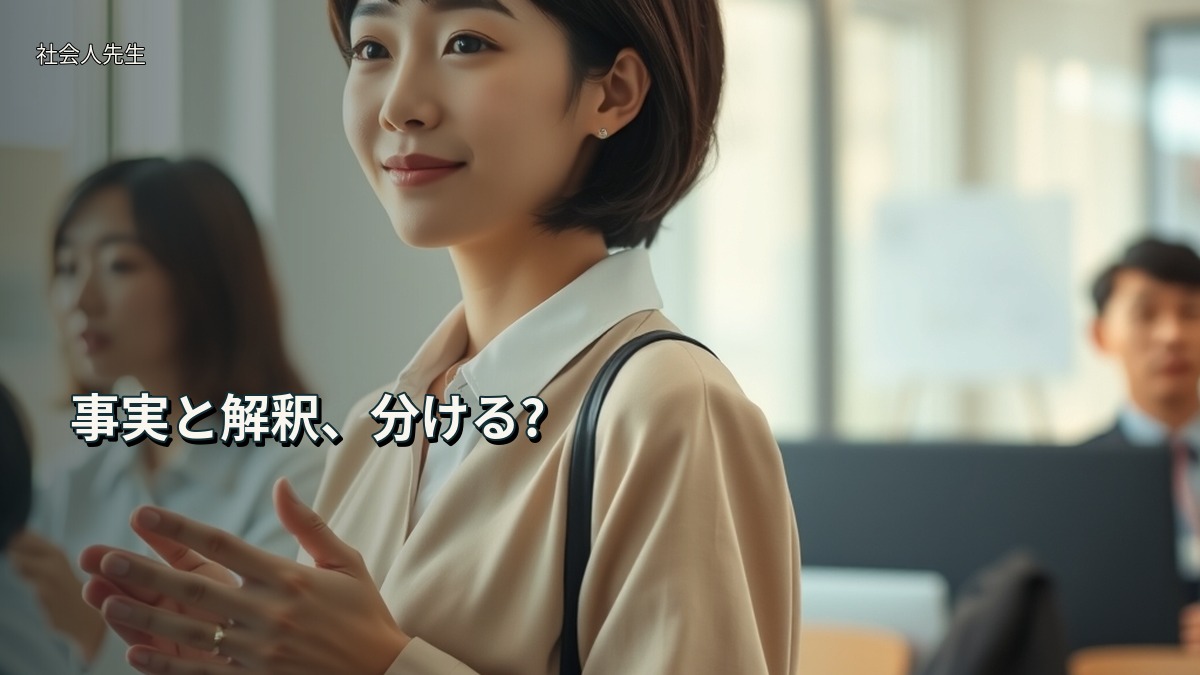 事実と解釈、分ける?