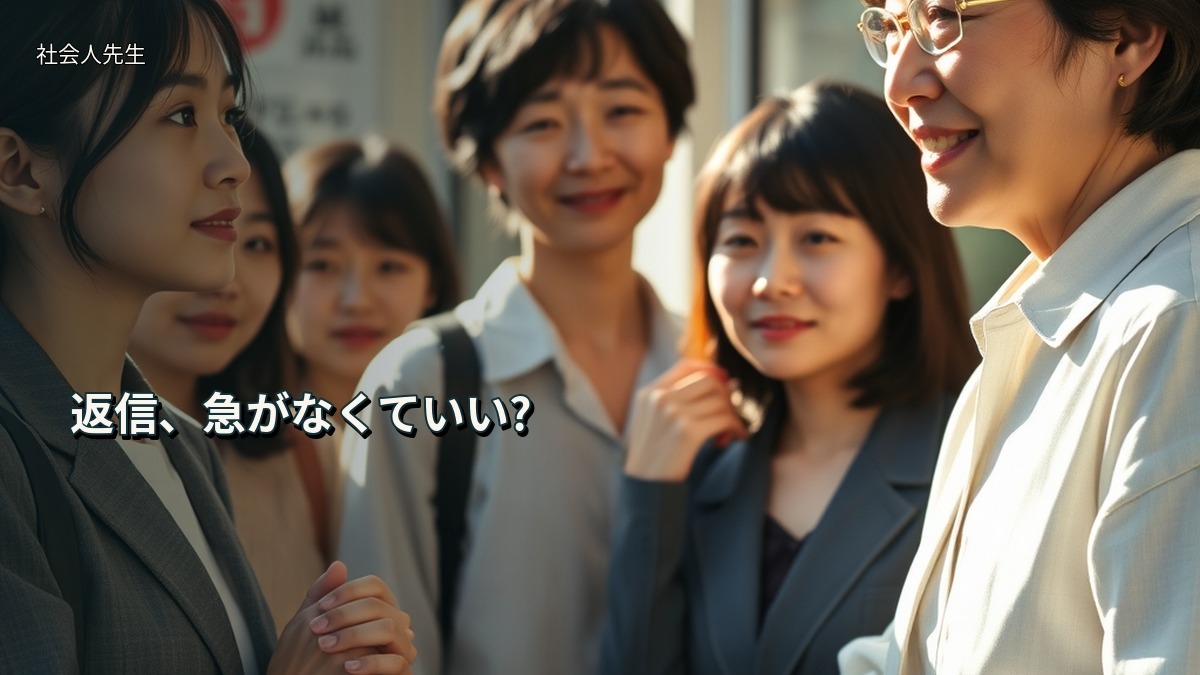 返信、急がなくていい?