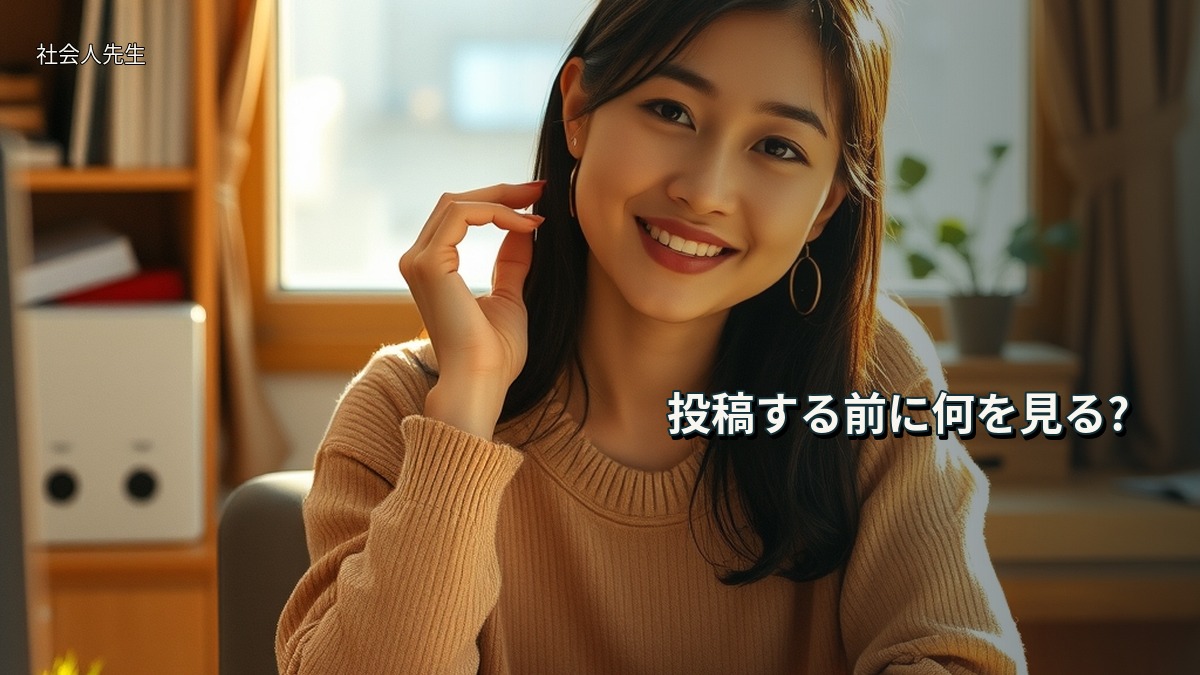 投稿する前に何を見る?