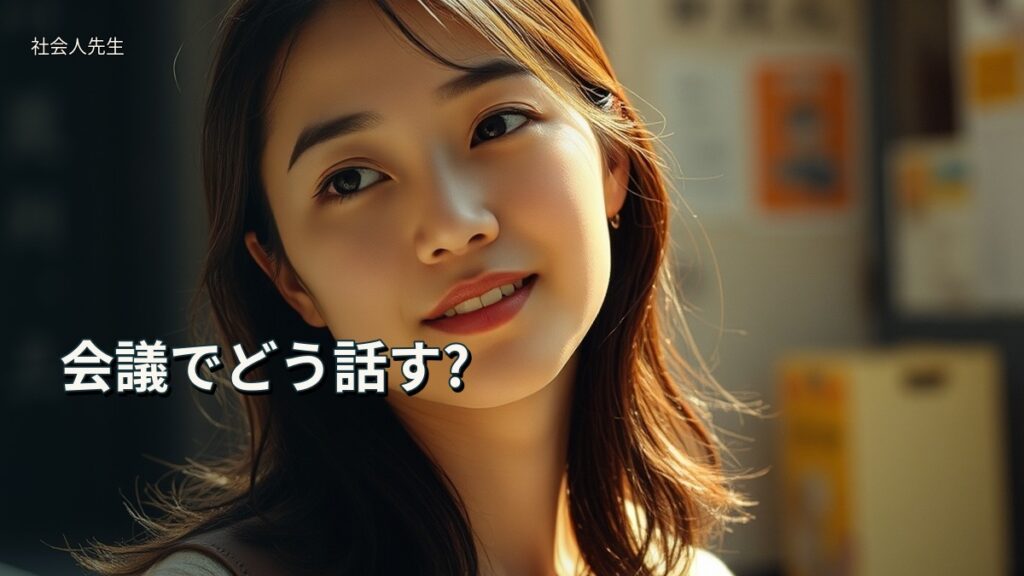 会議でどう話す?