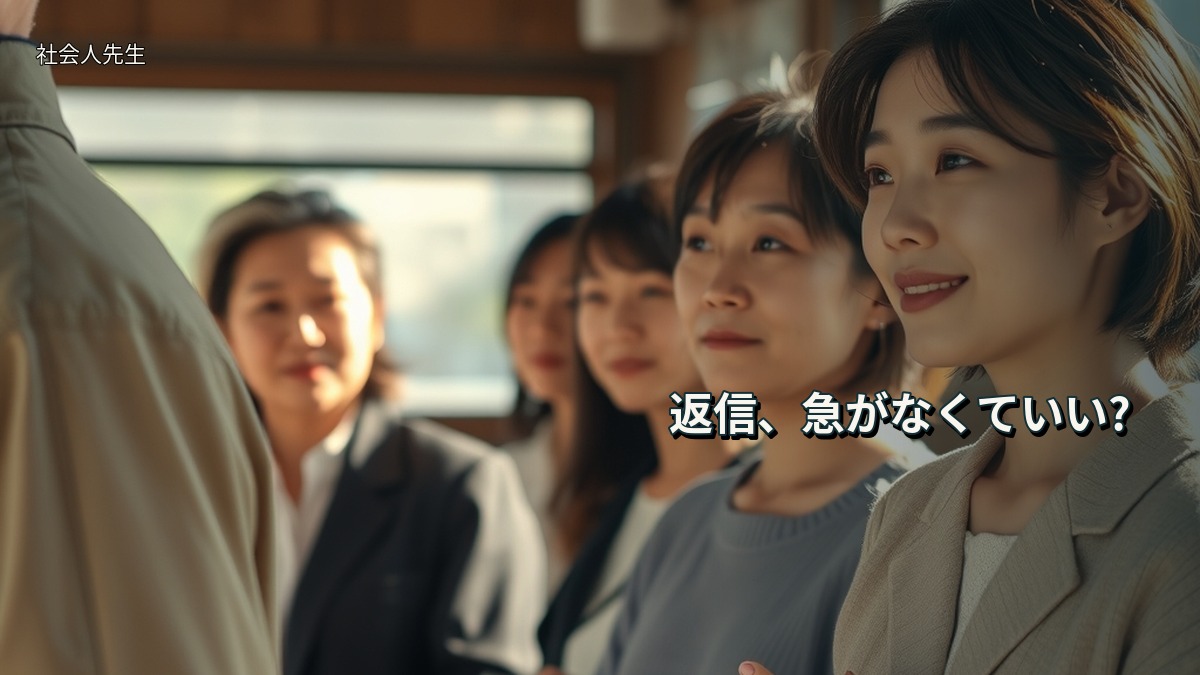 返信、急がなくていい?
