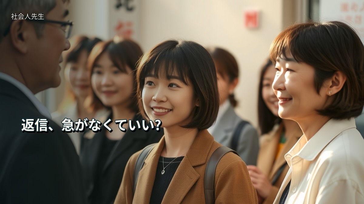 返信、急がなくていい?