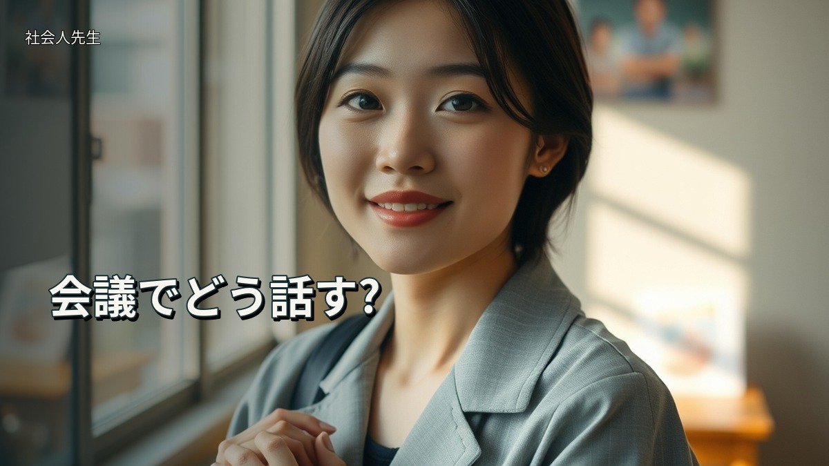 会議でどう話す?
