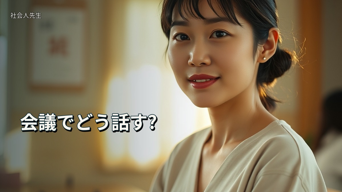 会議でどう話す?