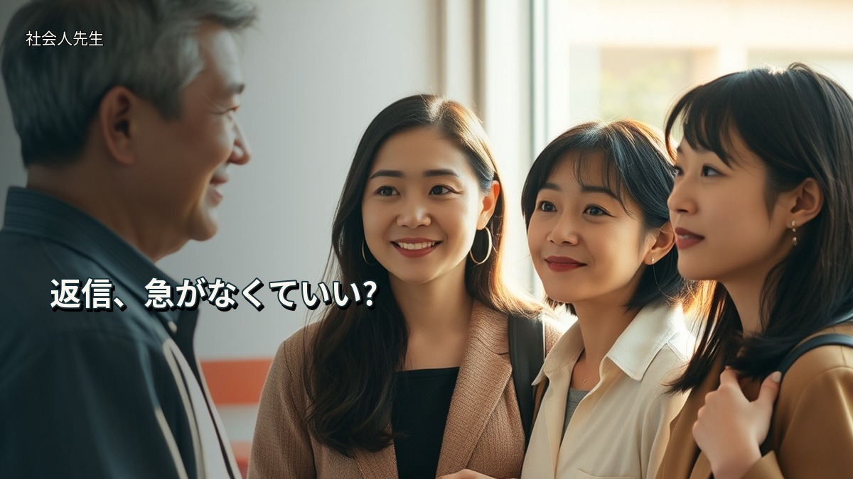 返信、急がなくていい?