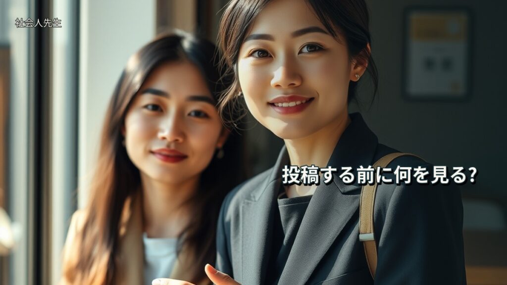 投稿する前に何を見る?