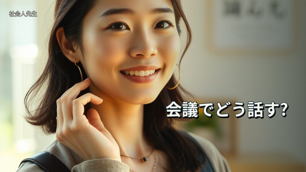 会議でどう話す?