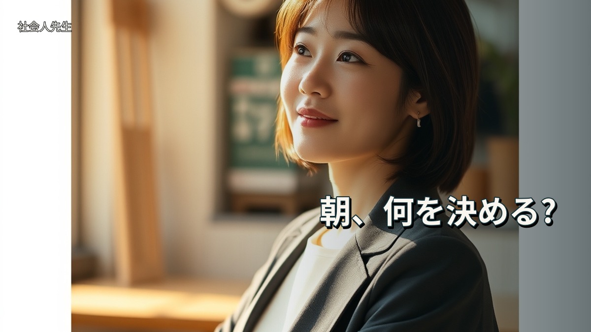 朝、何を決める?