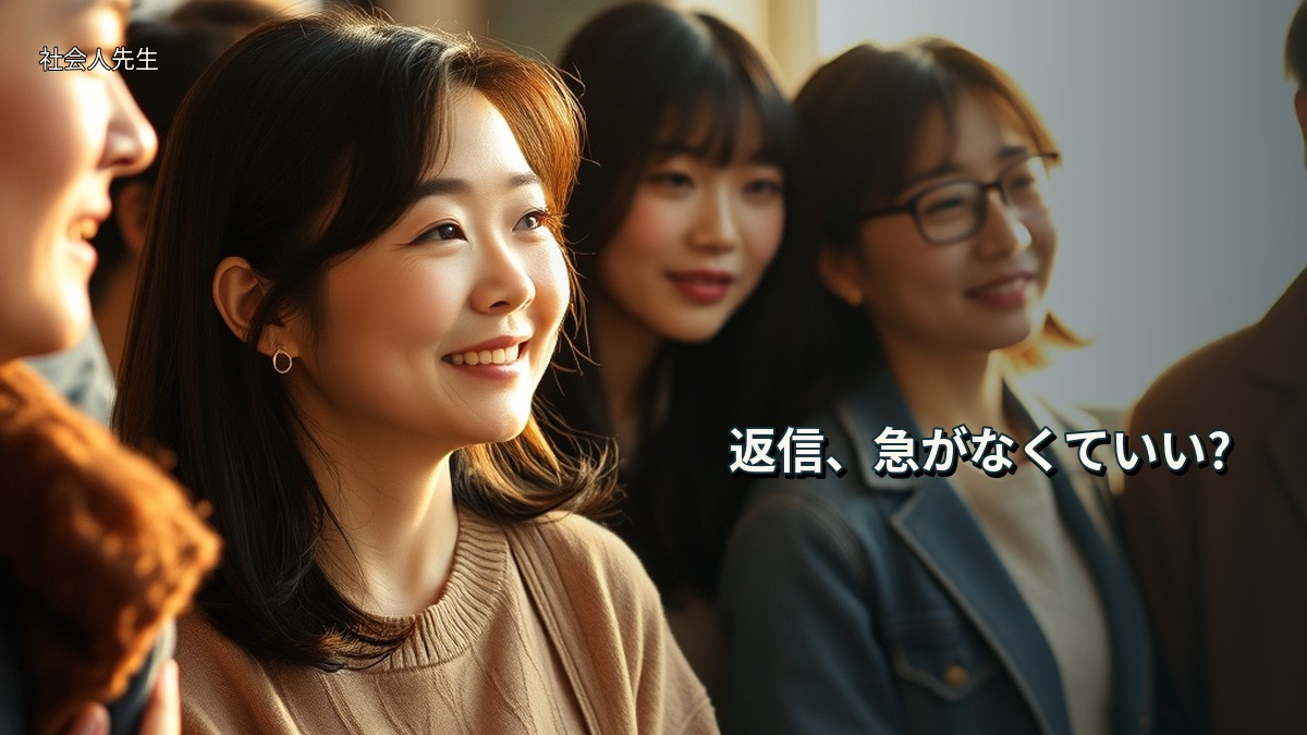 返信、急がなくていい?