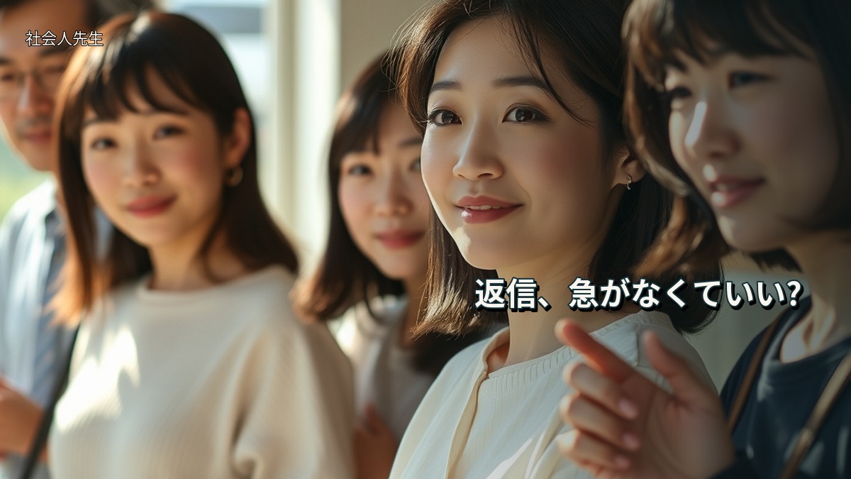 返信、急がなくていい?