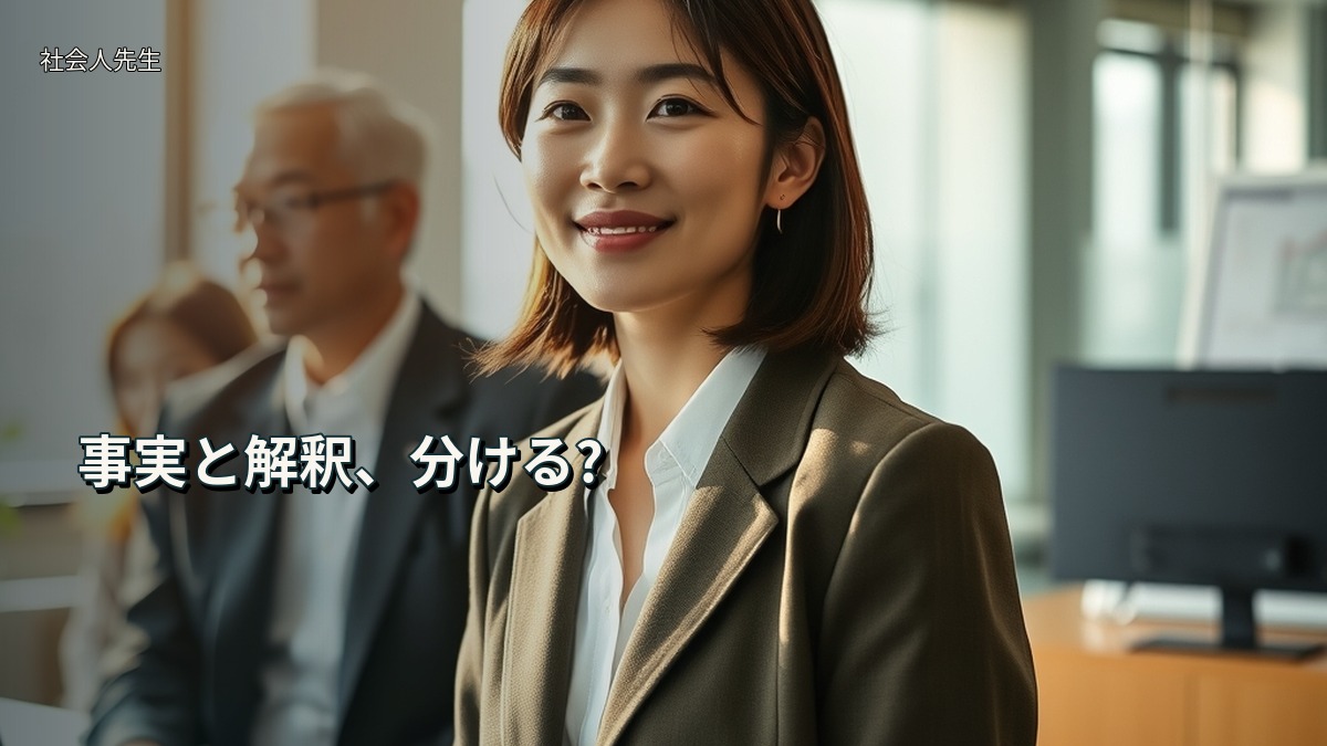 事実と解釈、分ける?