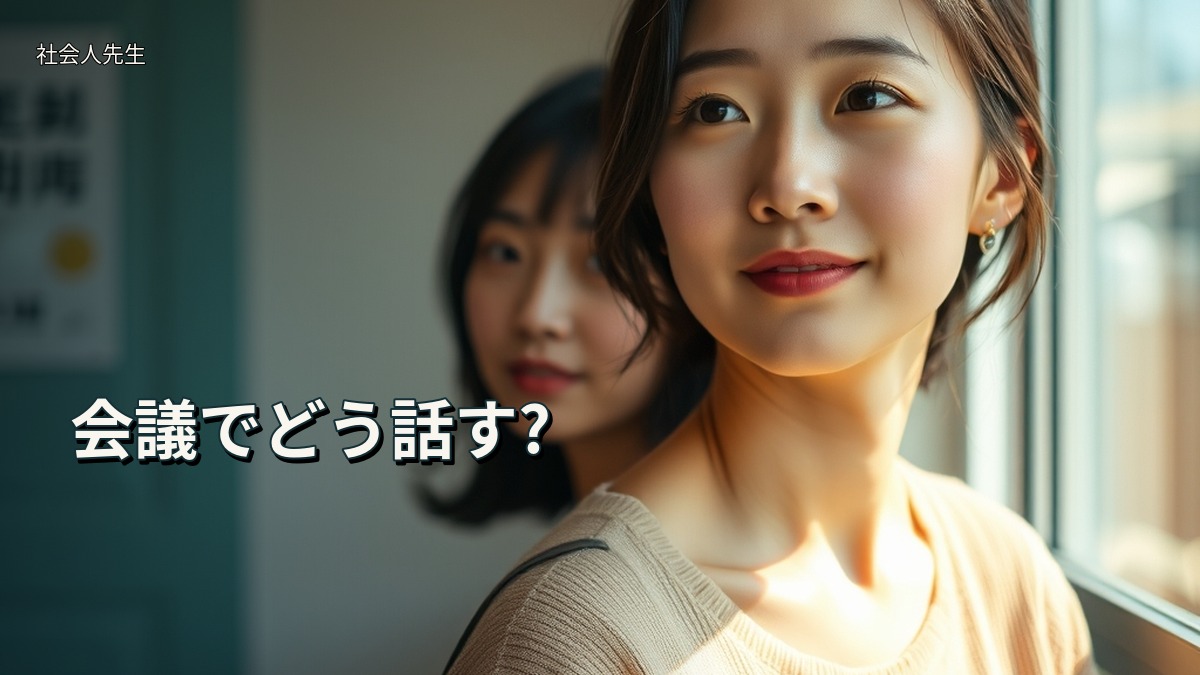 会議でどう話す?