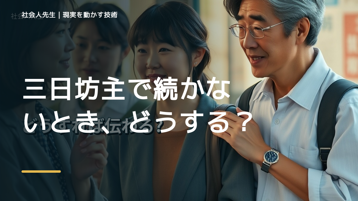 三日坊主で続かないとき、どうする？｜事実と解釈を分ける