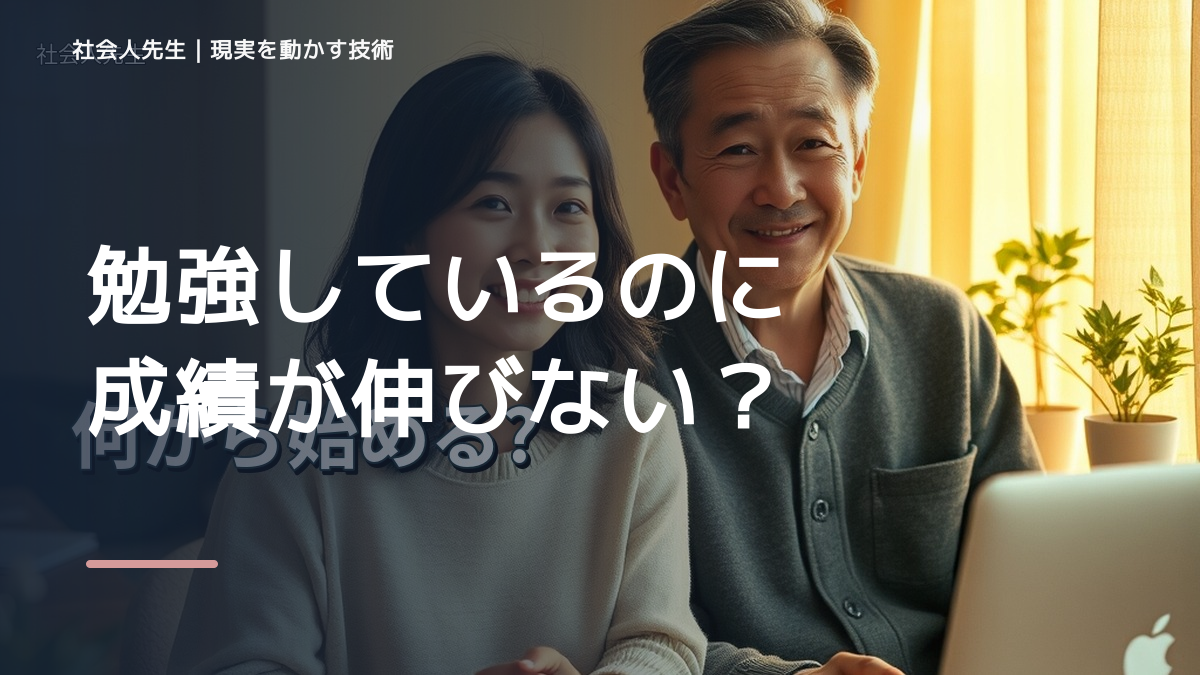 勉強しているのに成績が伸びない｜考えすぎる前に確認したいこと