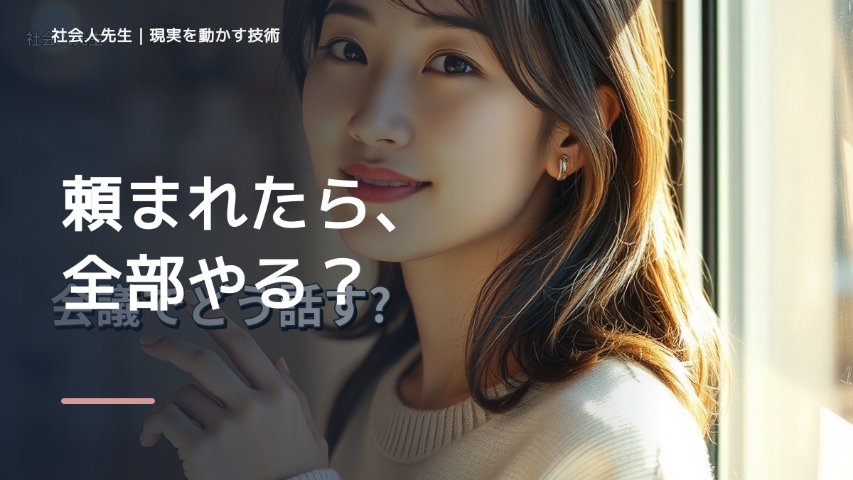 頼まれると断れない｜考えすぎる前に確認したいこと