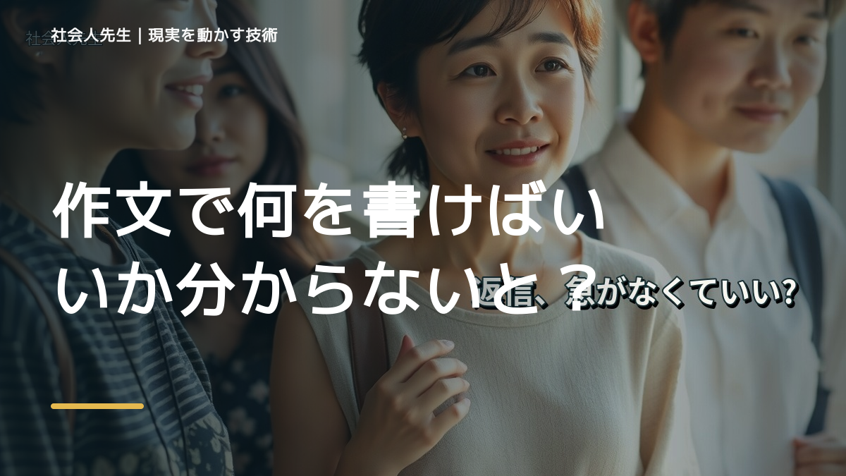 作文で何を書けばいいか分からないとき、どうする？｜事実と解釈を分ける