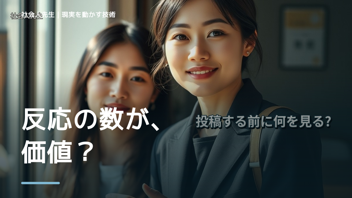 SNSに投稿するのが怖いとき、見方を変えると何が見える？