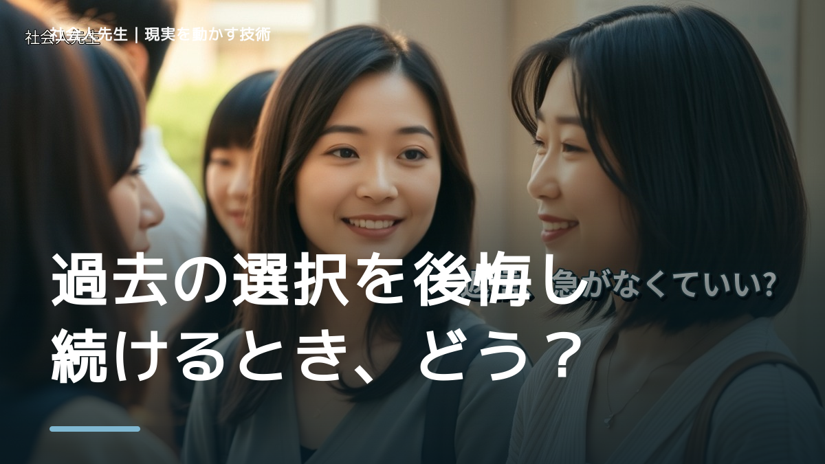 過去の選択を後悔し続けるとき、どうする？｜事実と解釈を分ける
