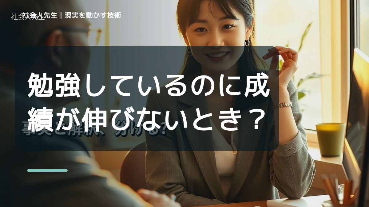 勉強しているのに成績が伸びないとき、どうする？｜事実と解釈を分ける