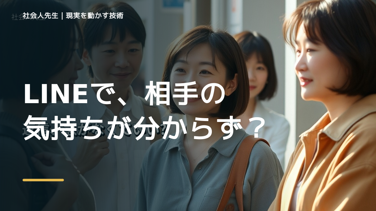 LINEで、相手の気持ちが分からず考え続けるとき、自分の見方だけで決めないために｜相手への純粋な興味