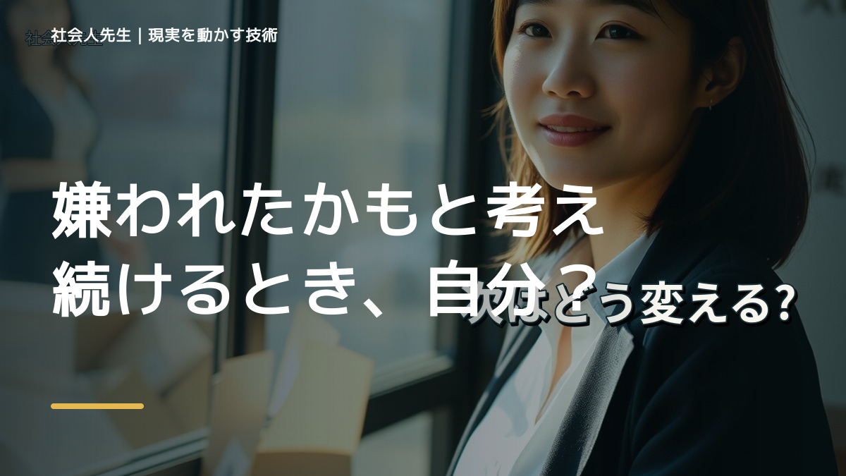 職場で、嫌われたかもと考え続けるとき、自分の見方だけで決めないために｜相手への純粋な興味