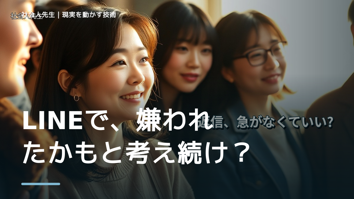 LINEで、嫌われたかもと考え続けるとき、自分の見方だけで決めないために｜視座向上｜離見の見