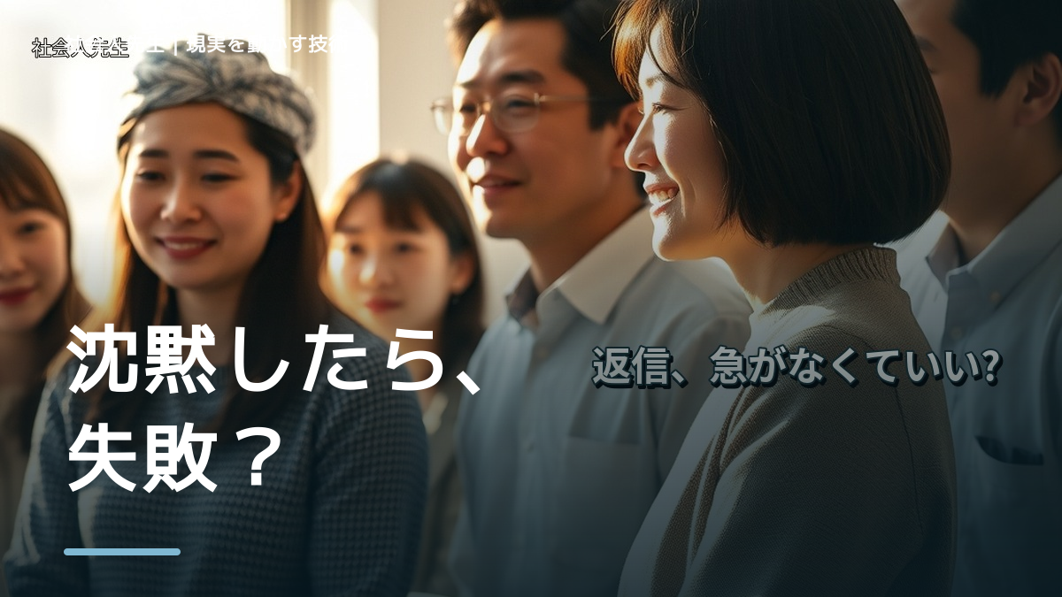 沈黙が気まずいとき、考える前にできること｜呼吸 → 音 → 空間