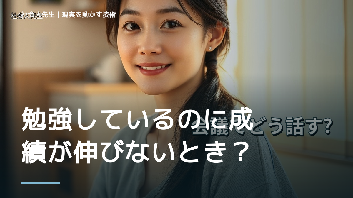 勉強しているのに成績が伸びないとき、未来へつながる次の一手は？｜改善・積み重ね