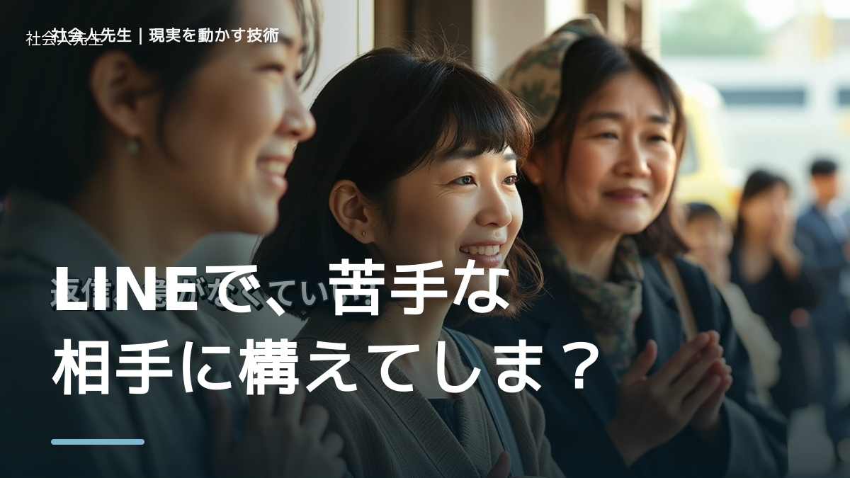 LINEで、苦手な相手に構えてしまうとき、自分の見方だけで決めないために｜相手への純粋な興味