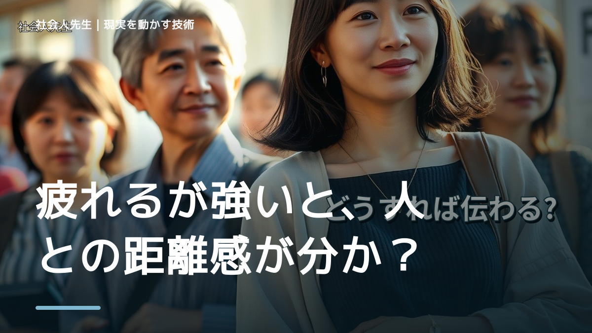 疲れるが強いと、人との距離感が分からないとき、自分の見方だけで決めないために｜相手への純粋な興味