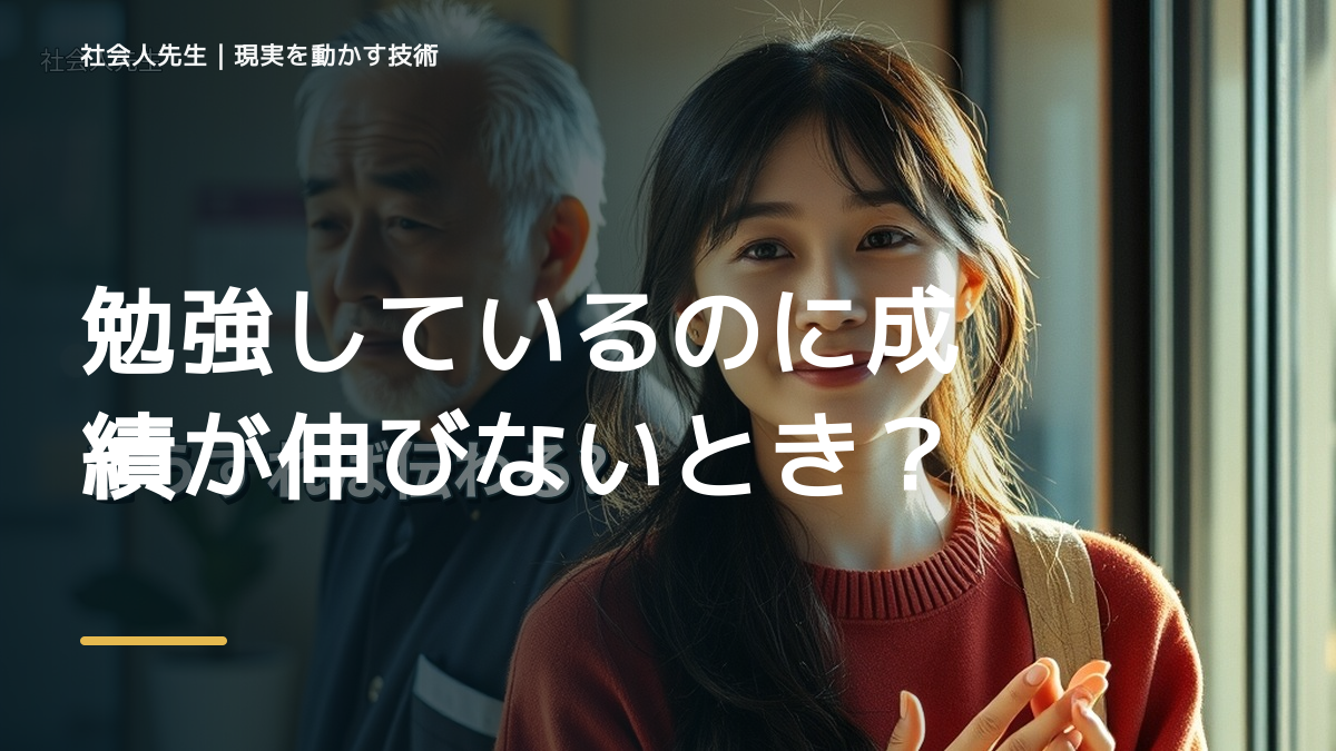 勉強しているのに成績が伸びないとき、未来へつながる次の一手は？｜改善・積み重ね