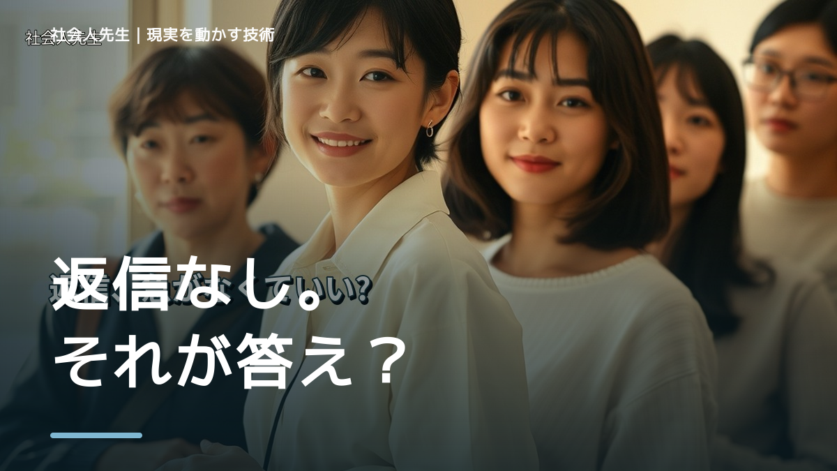 相手を前にすると、好きな人の返信が遅いと不安になる｜まず分けたい事実と前提