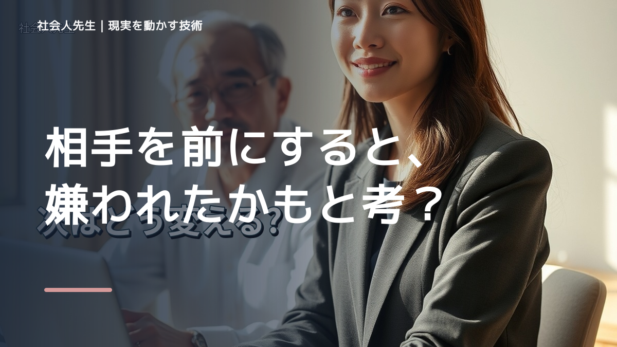 相手を前にすると、嫌われたかもと考え続けるとき、自分の見方だけで決めないために｜相手への純粋な興味