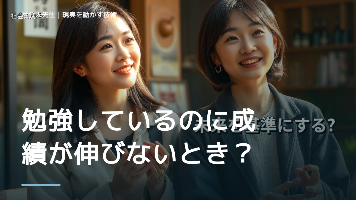 勉強しているのに成績が伸びないとき、未来へつながる次の一手は？｜改善・積み重ね