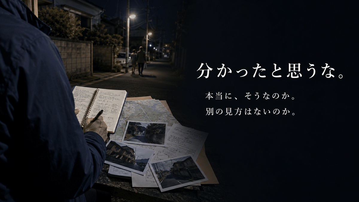 報道記者として「本当にそうなのか」「何を見落としているのか」と問い続ける姿勢のイメージ